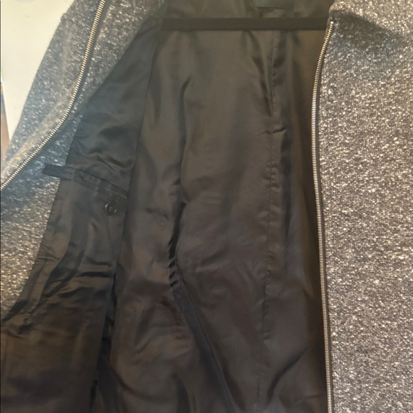 Theory Men’s Charcoal Tweed Wool Blend Zip-Up Jacket Size Large - Picture 8 of 11